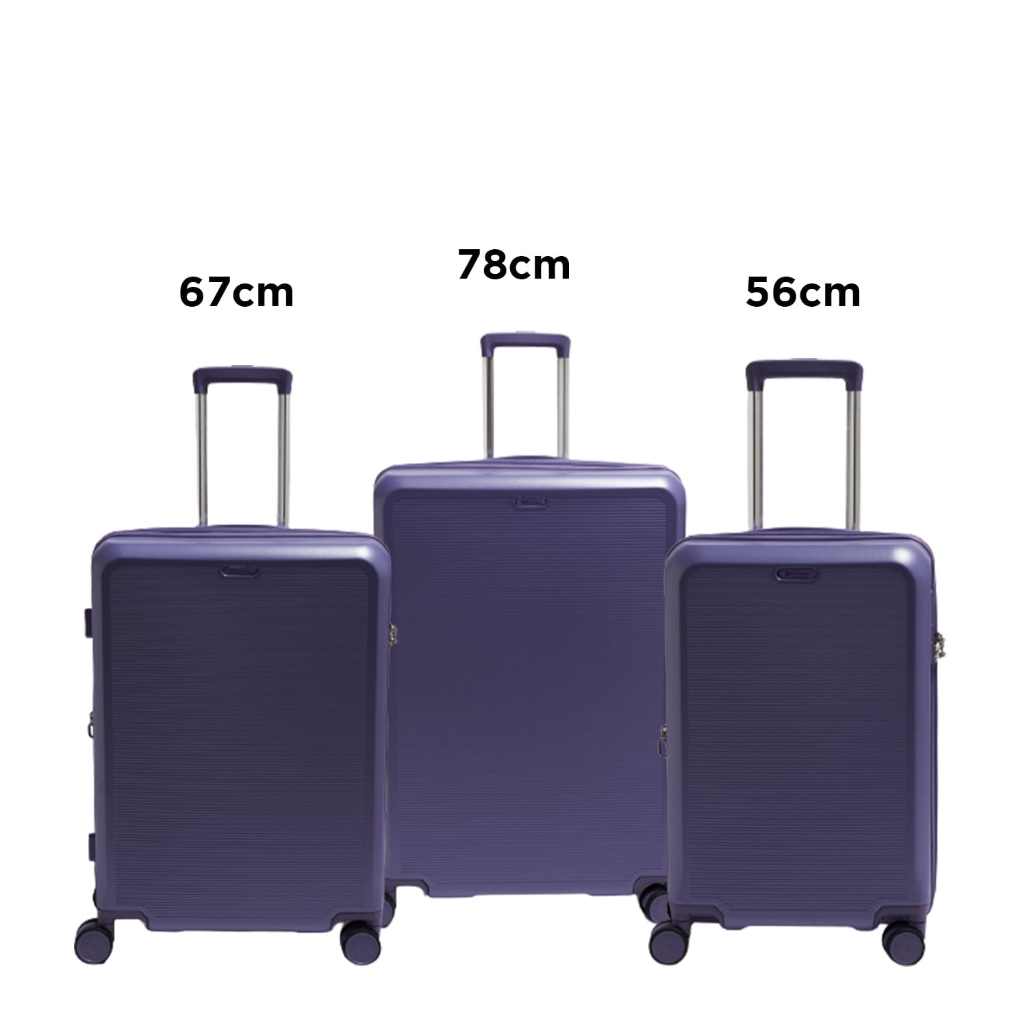 Echolac Cth0023S Sense Set Of 55Cm+65Cm+75Cm Trolley - Purple