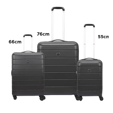 Delsey Lagos 3 Piece Set Non-Expandable Luggage Trolley 55+66+76cm