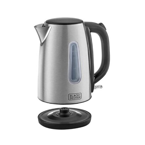 Black+Decker 1.7 Litre Concealed Coil Stainless Steel Kettle, Silver - Jc450-B5