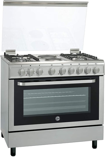 Hoover 4 Gas + 2 Hot Plate Cooker with Electric Oven 90X60