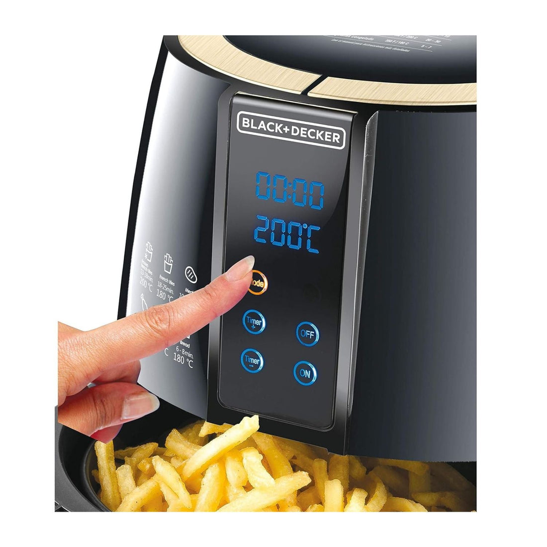 4 Liter 1.2kg Performance Range Digital Air Fryer Aerofry, Black