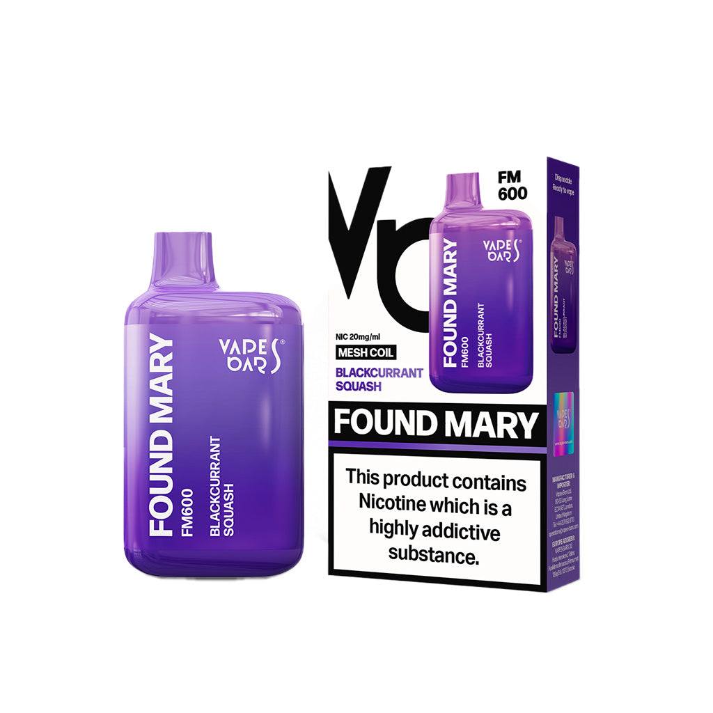 Found Mary FM600 Blackcurrant Squash Disposable Vape - Click & Vape