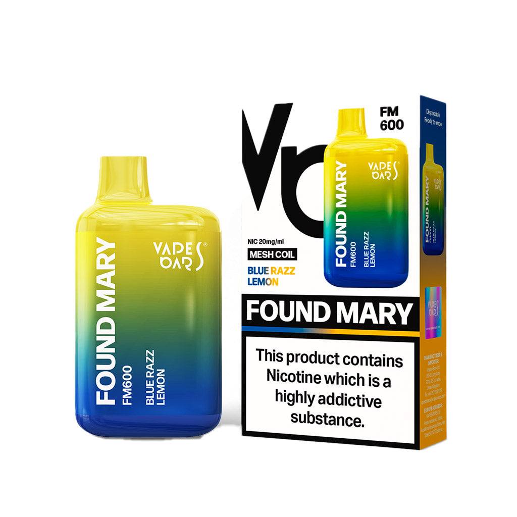 Found Mary FM600 Blue Razz Lemon Disposable Vape - Click & Vape