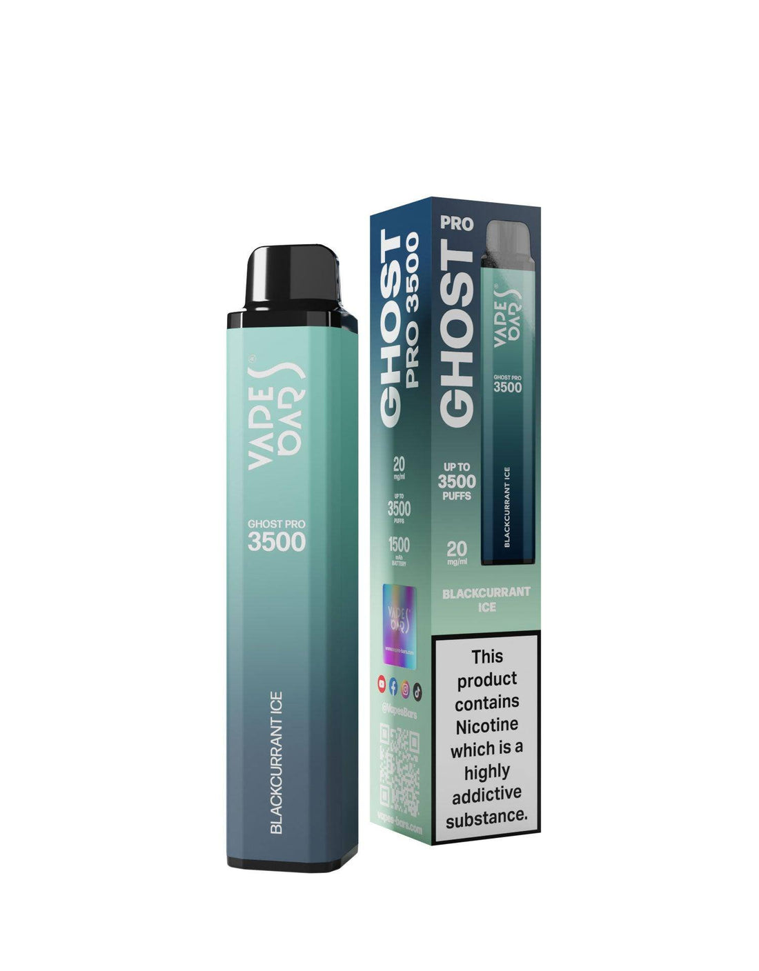 Ghost Pro 3500 Blackcurrant Ice 20MG - Click & Vape