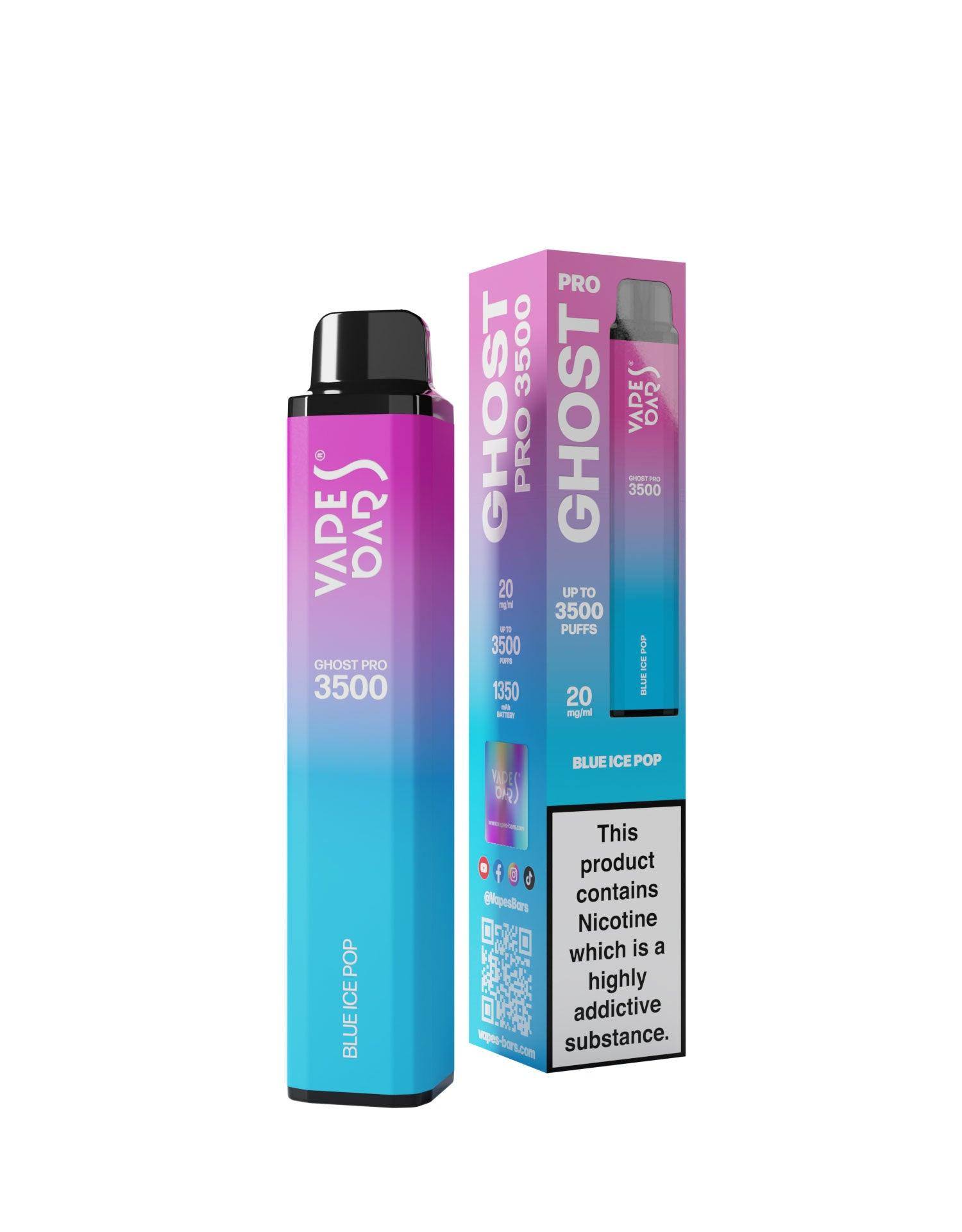 Ghost Pro 3500 Blue Ice Pop 20MG - Click & Vape