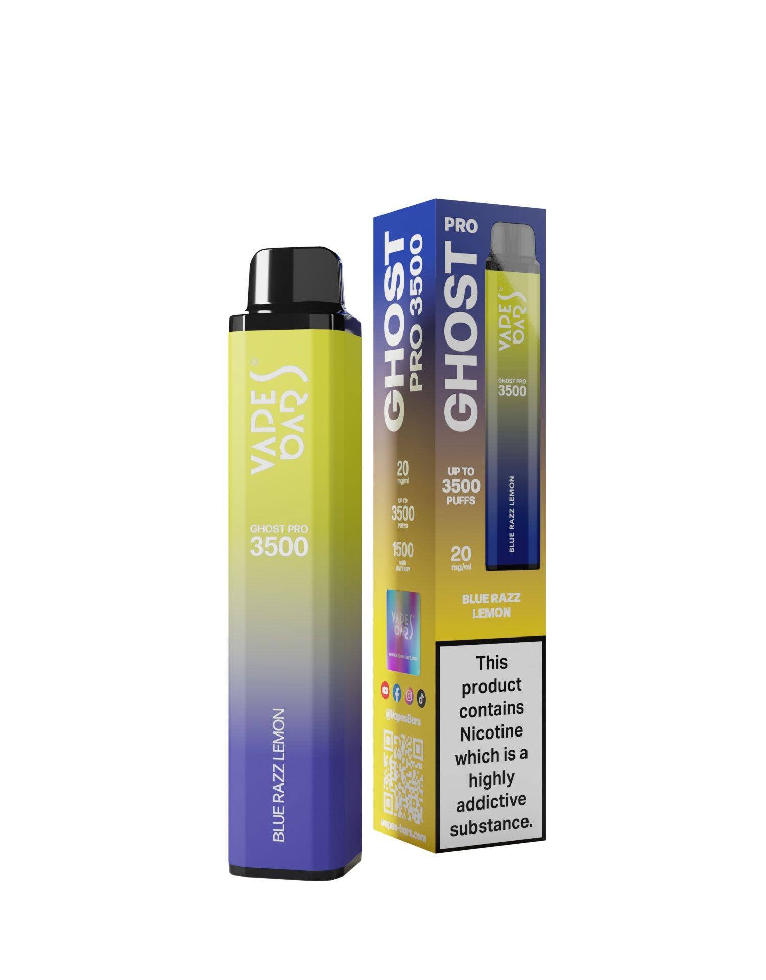 Ghost Pro 3500 Blue Razz Lemon 20MG - Click & Vape