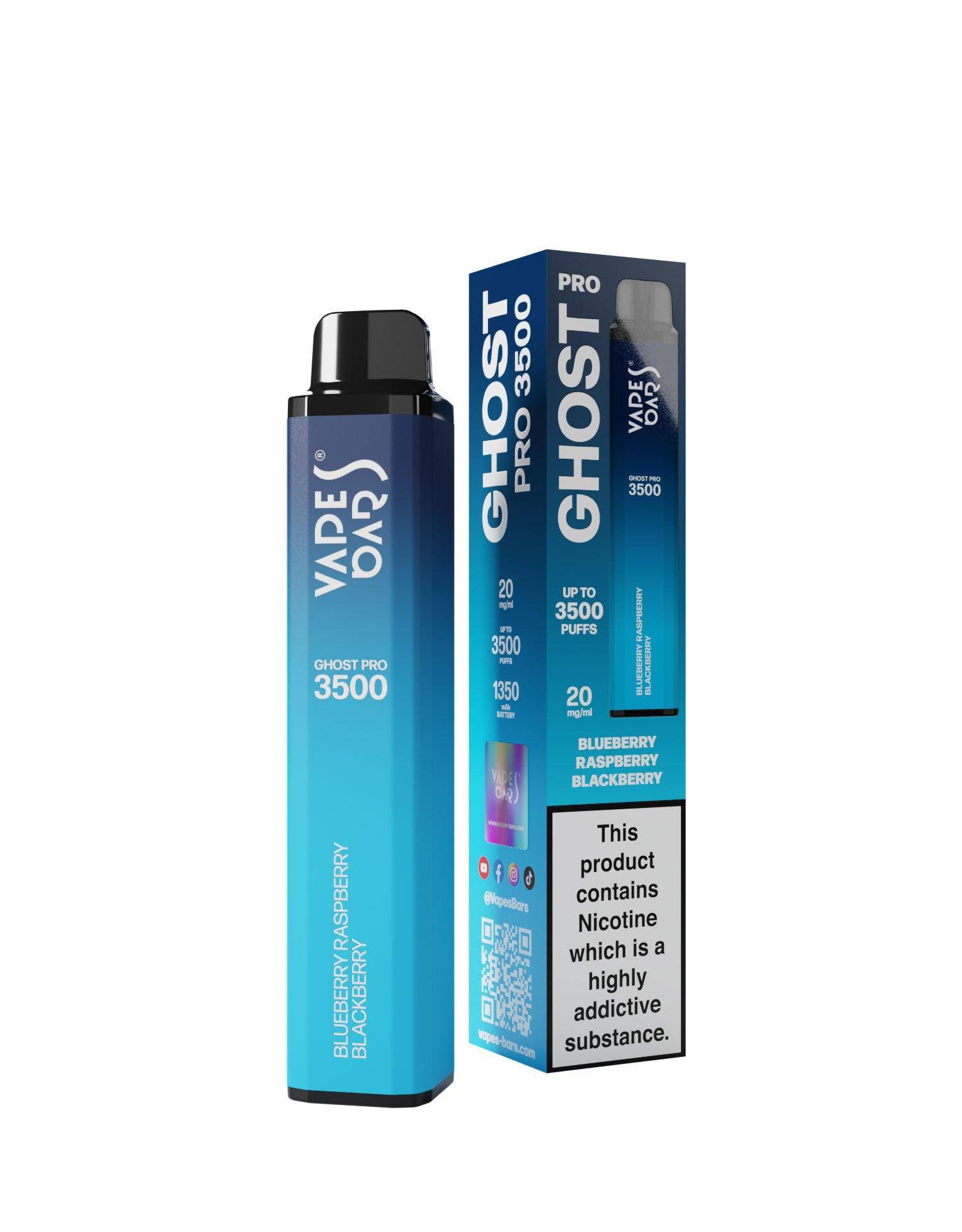 Ghost Pro 3500 Blueberry Raspberry Blackberry 20MG - Click & Vape