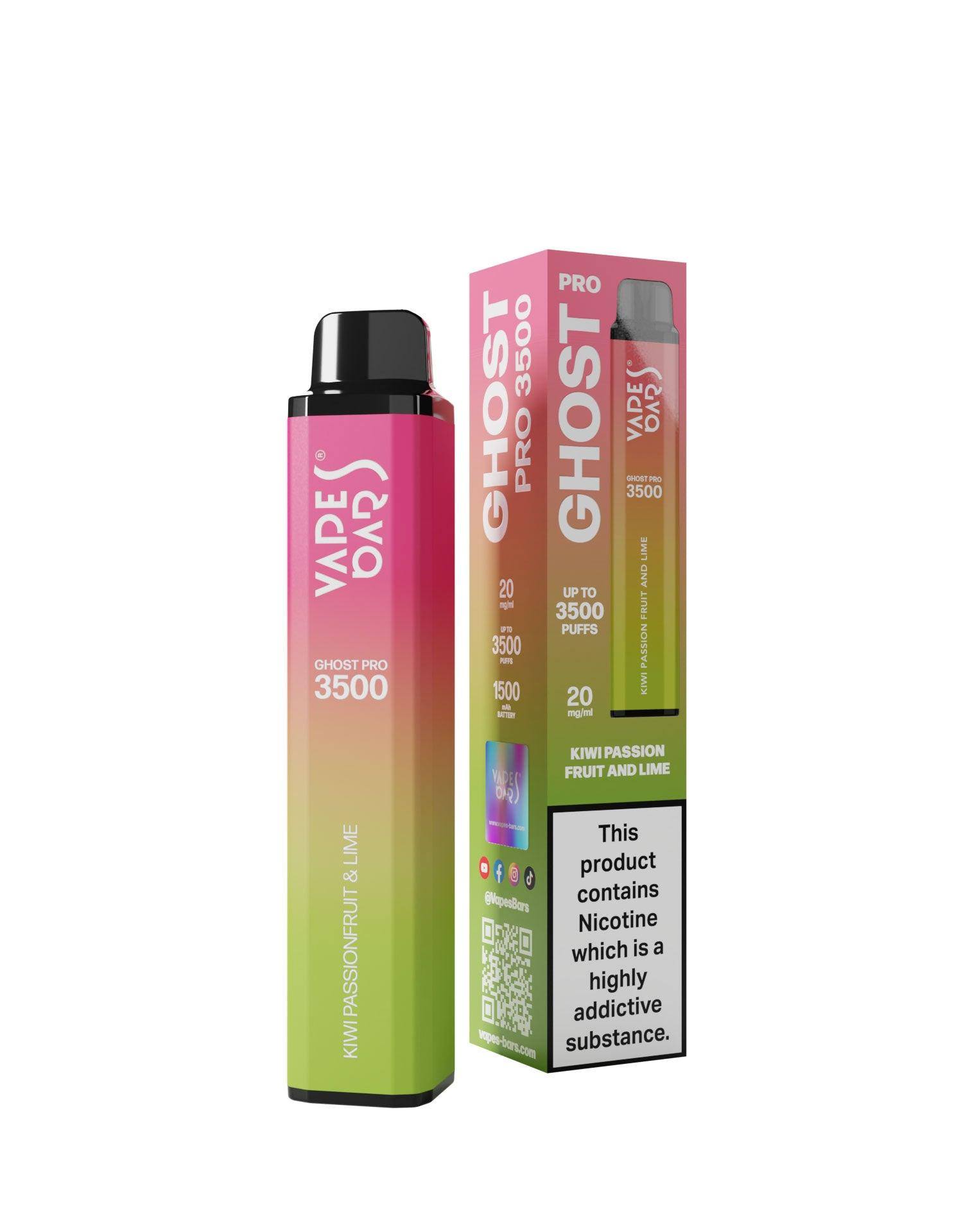 Ghost Pro 3500 Kiwi Passion Fruit Lime 20MG - Click & Vape