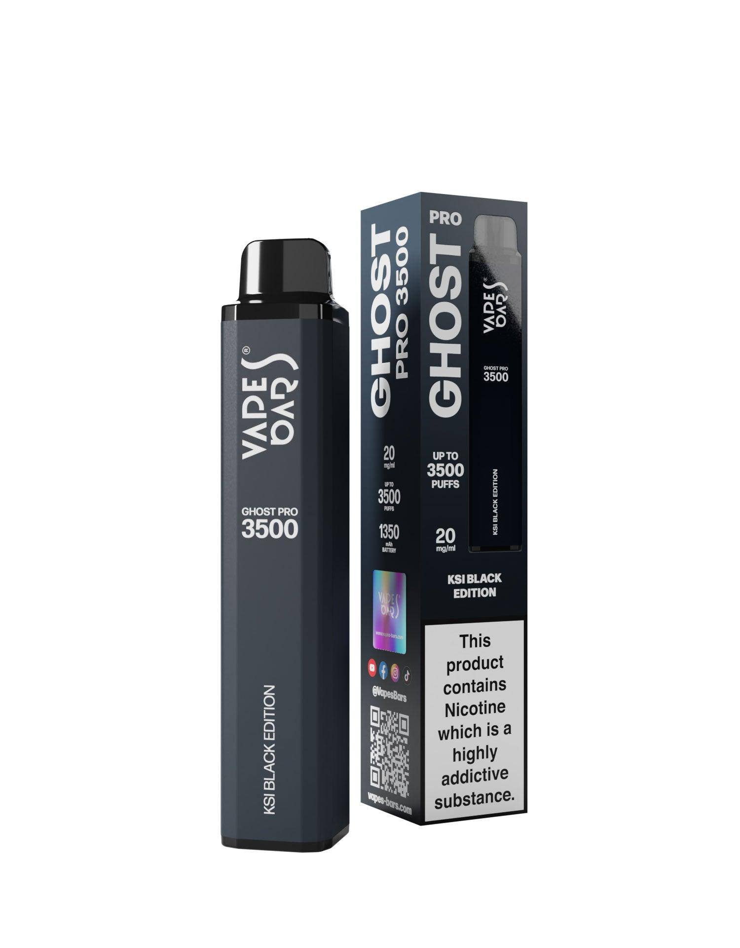 Ghost Pro 3500 KSI Black Edition 20MG - Click & Vape