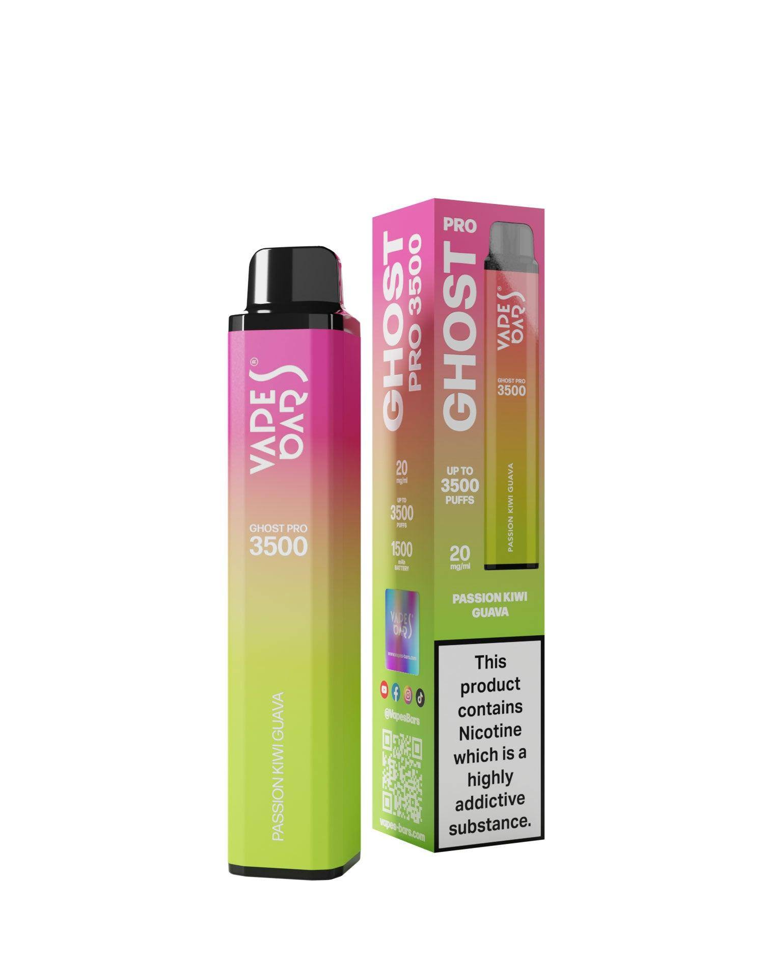 Ghost Pro 3500 Passion Kiwi Guava 20MG - Click & Vape