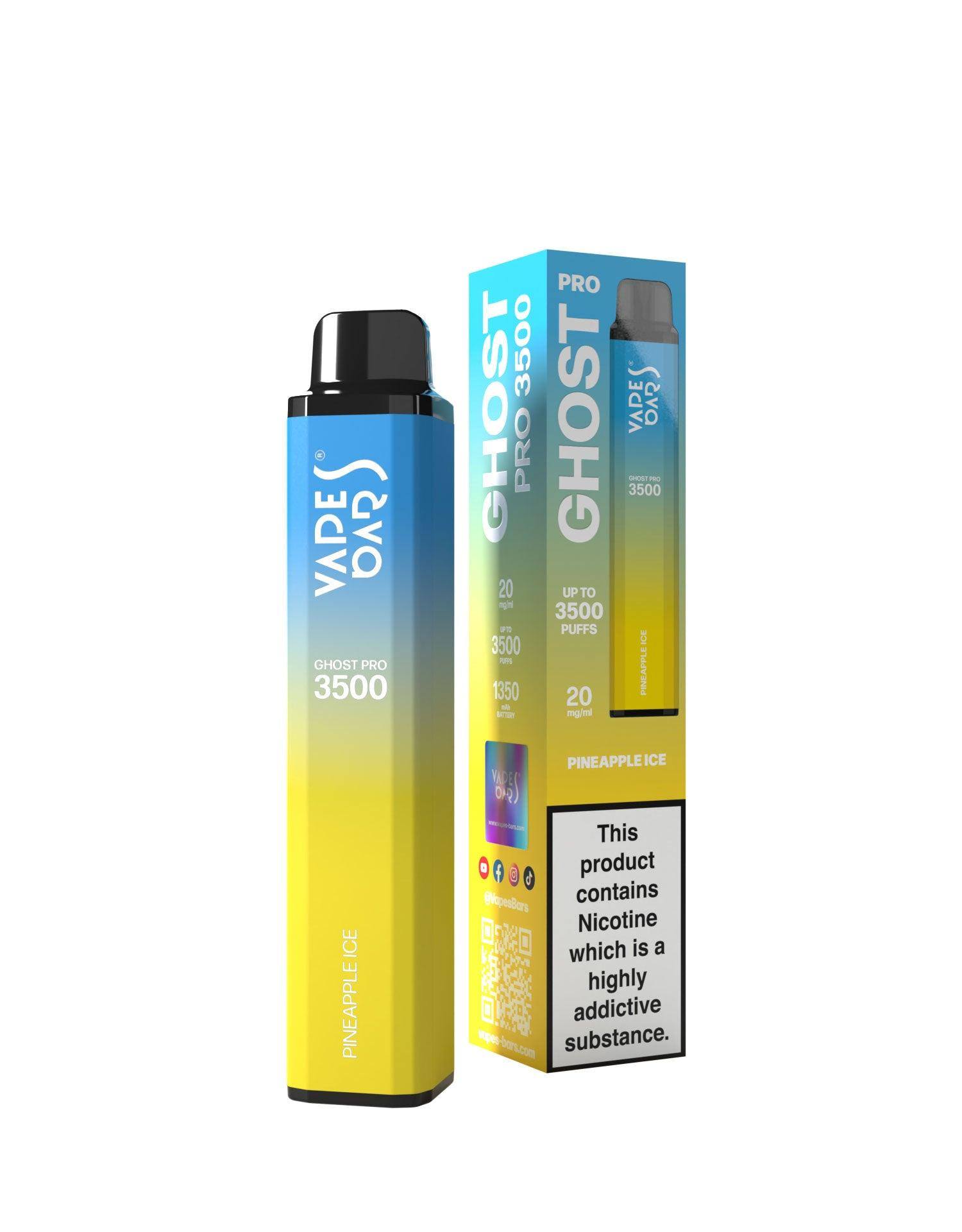 Ghost Pro 3500 Pineapple Ice 20MG - Click & Vape