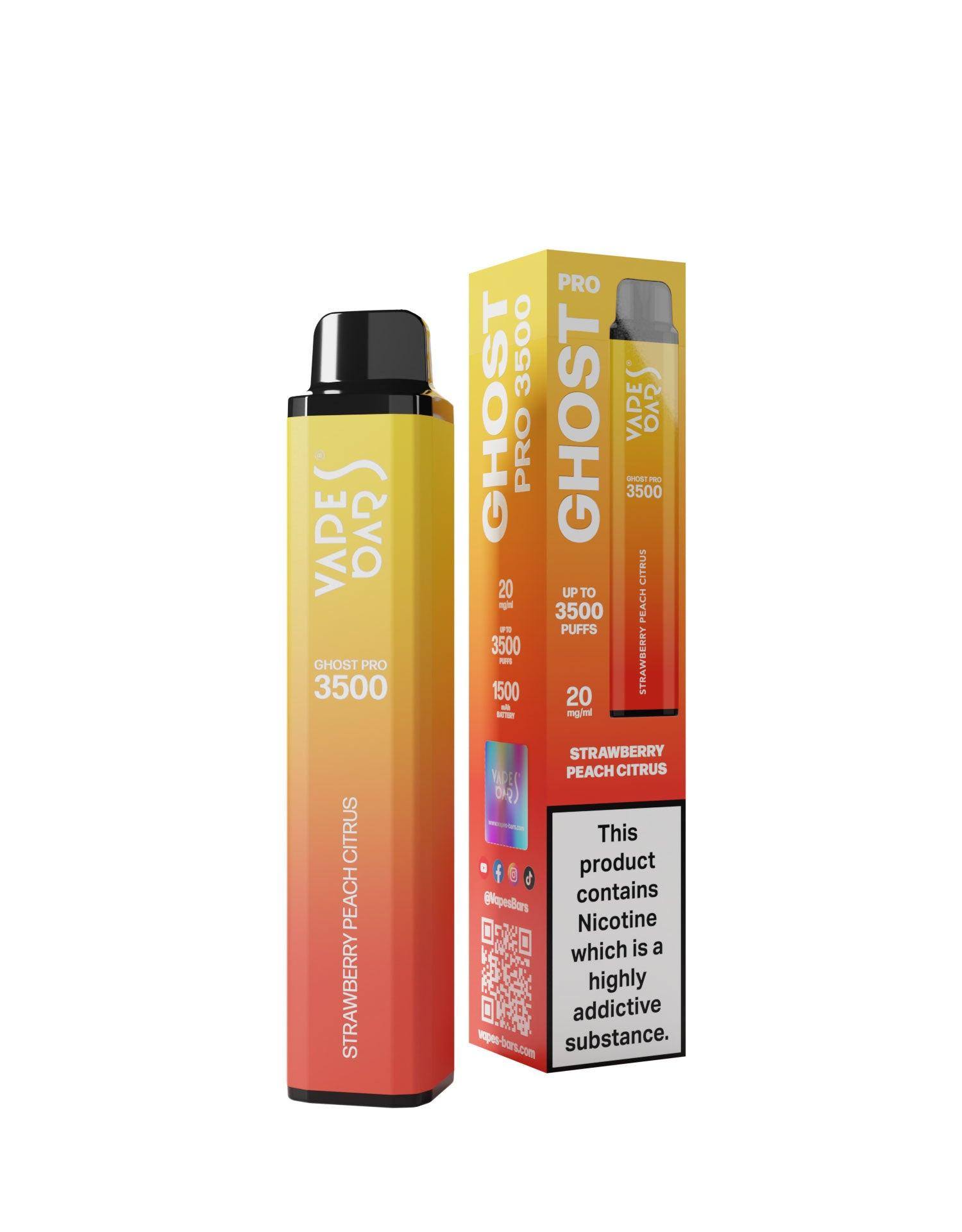 Ghost Pro 3500 Strawberry Peach Citrus 20MG - Click & Vape