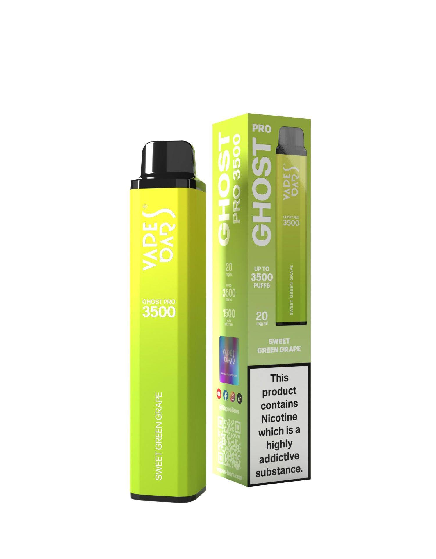 Ghost Pro 3500 Sweet Green Grape 20MG - Click & Vape