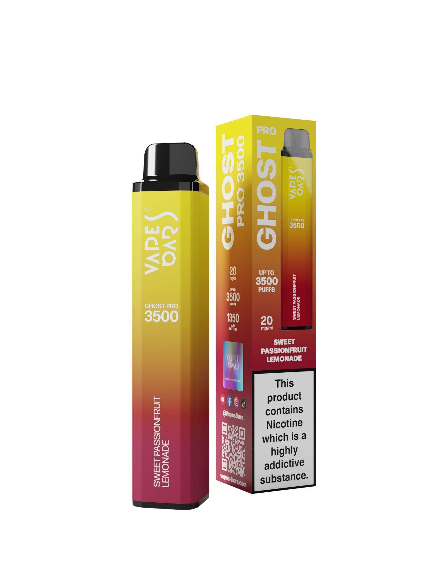 Ghost Pro 3500 Sweet Passionfruit Lemonade 20MG - Click & Vape