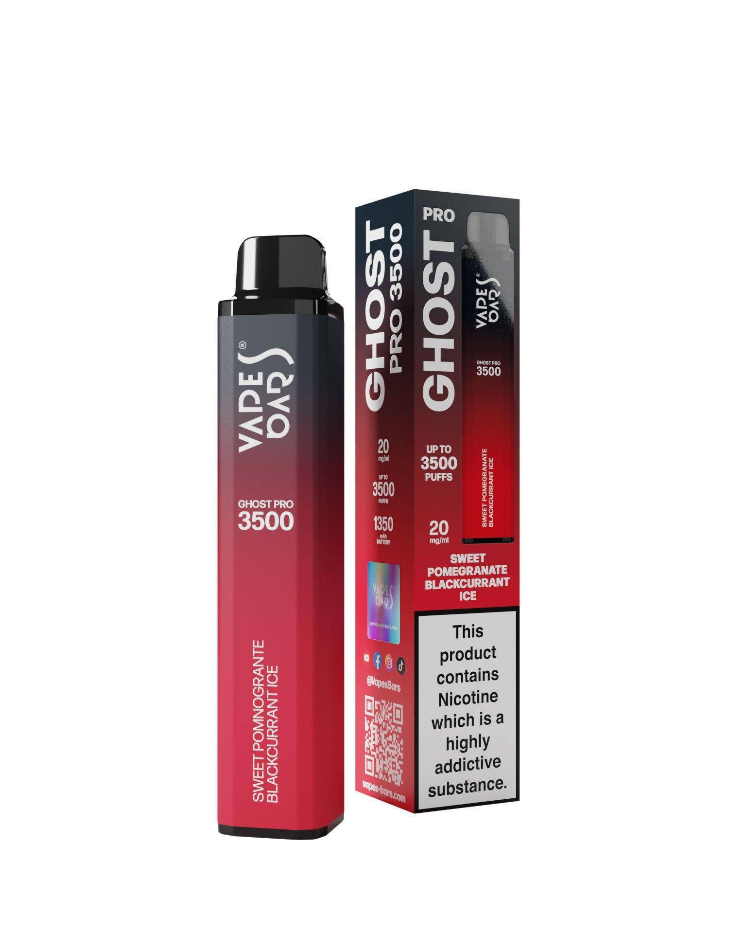 Ghost Pro 3500 Sweet Pomegranate Blackcurrant Ice 20MG - Click & Vape