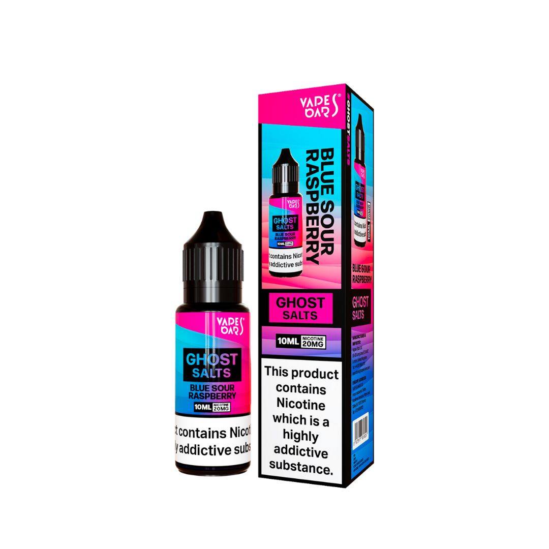 Ghost Salts Blue Sour Raspberry Vapes Bars E-Liquid 10ml - Click & Vape