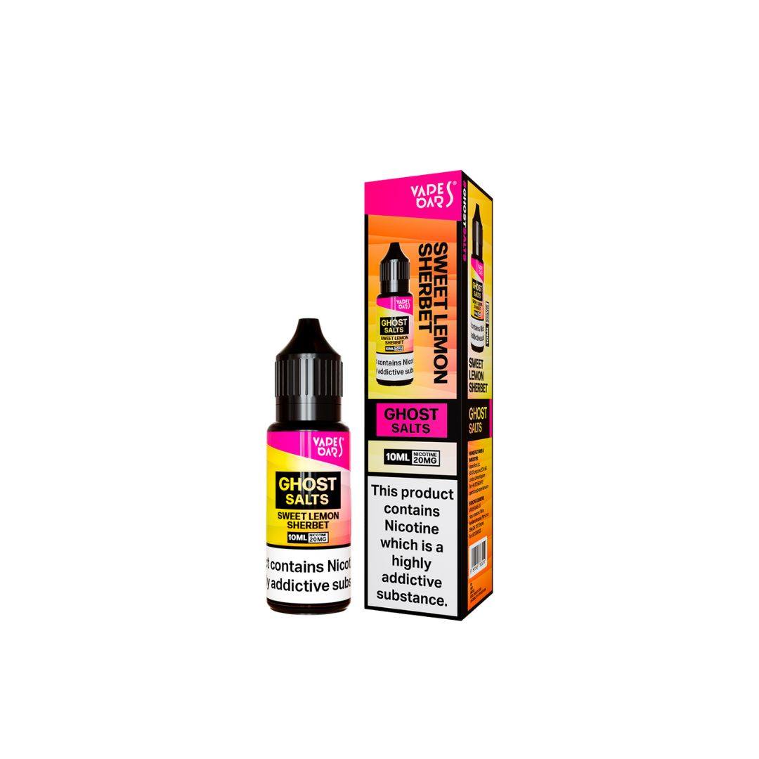 Ghost Salts Sweet Lemon Sherbet Vapes Bars E-Liquid 10ml - Click & Vape