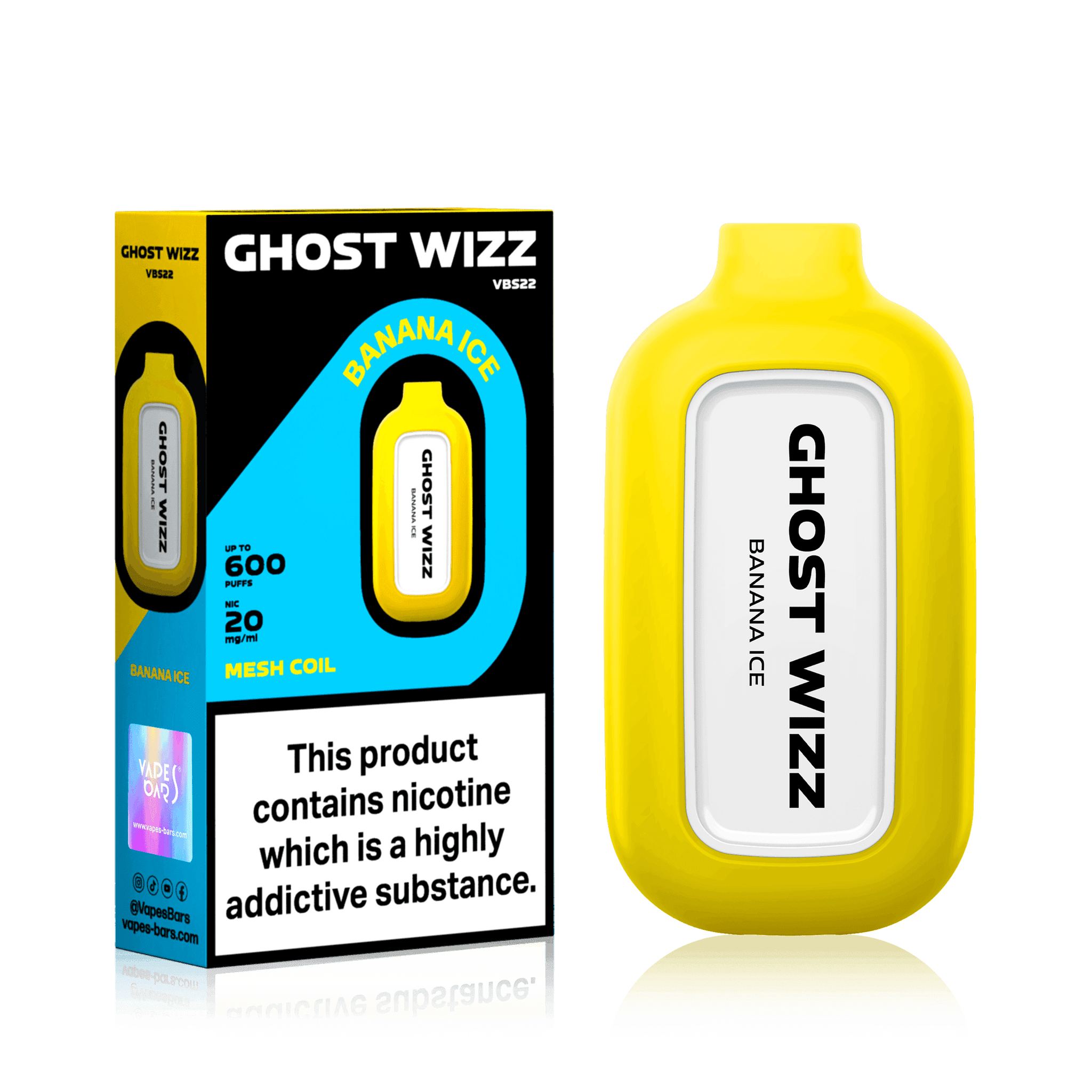 GHOST WIZZ BANANA ICE Disposable Vape - Click & Vape