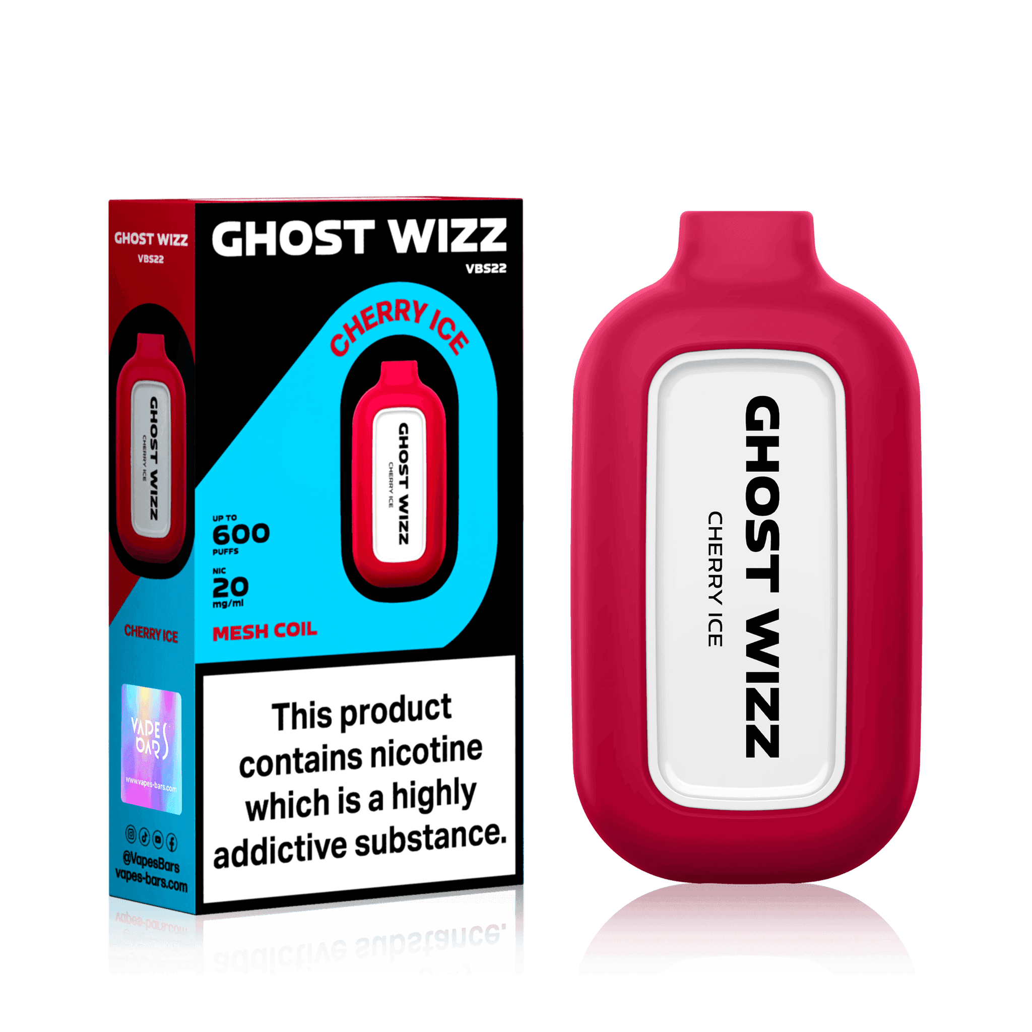 GHOST WIZZ CHERRY ICE Disposable Vape - Click & Vape