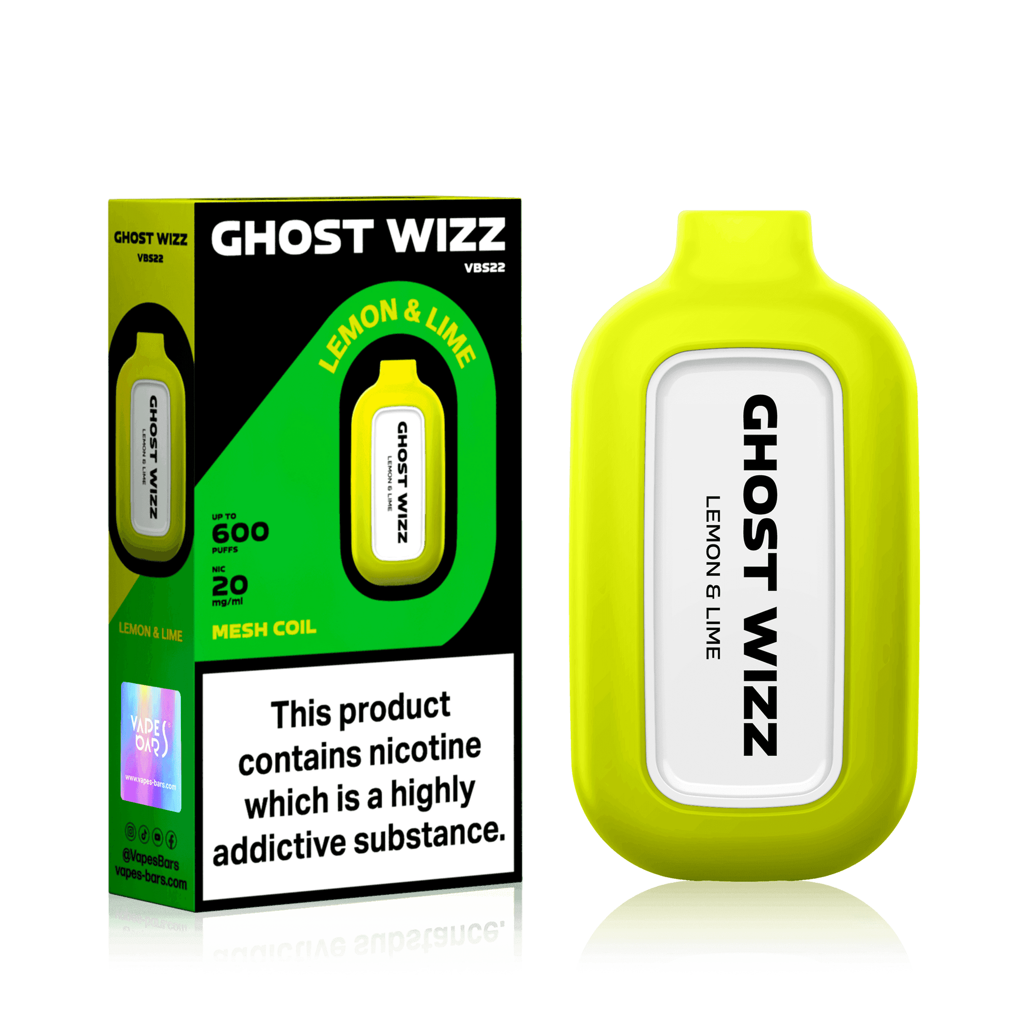 GHOST WIZZ LEMON & LIME Disposable Vape - Click & Vape