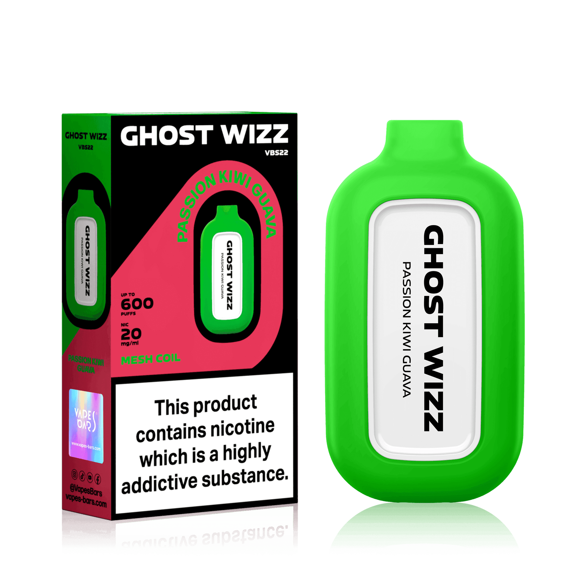 GHOST WIZZ PASSION KIWI GUAVA Disposable Vape - Click & Vape