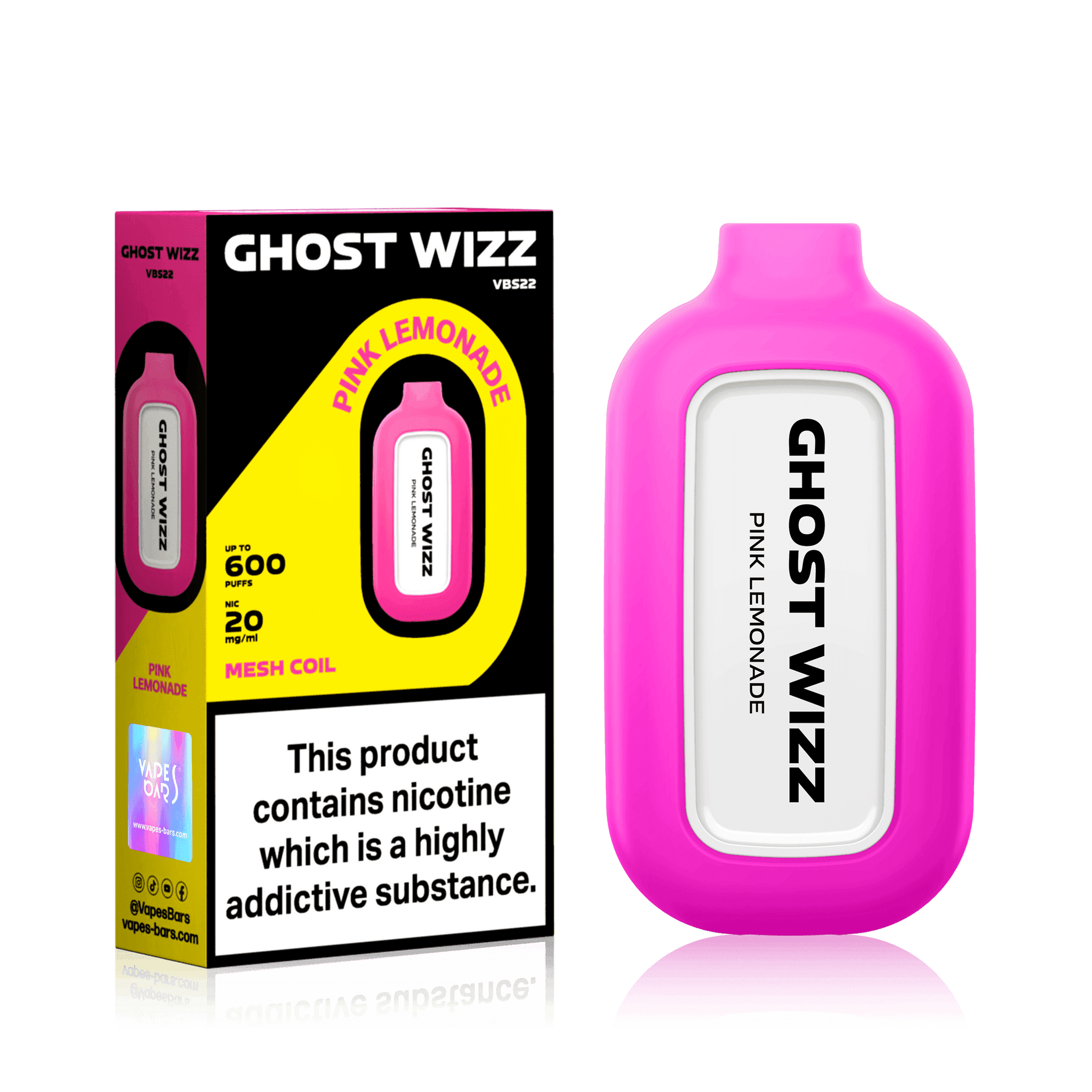 GHOST WIZZ PINK LEMONADE Disposable Vape - Click & Vape