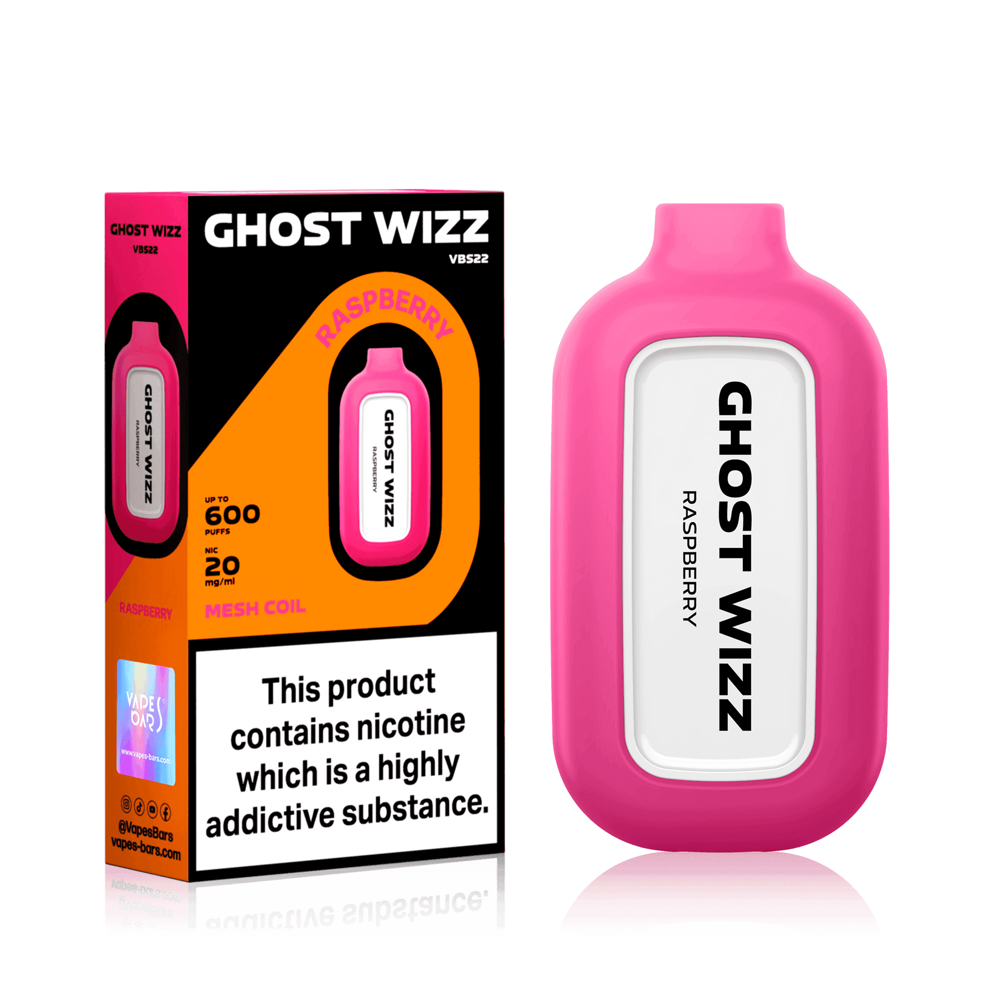 GHOST WIZZ RASPBERRY Disposable Vape - Click & Vape