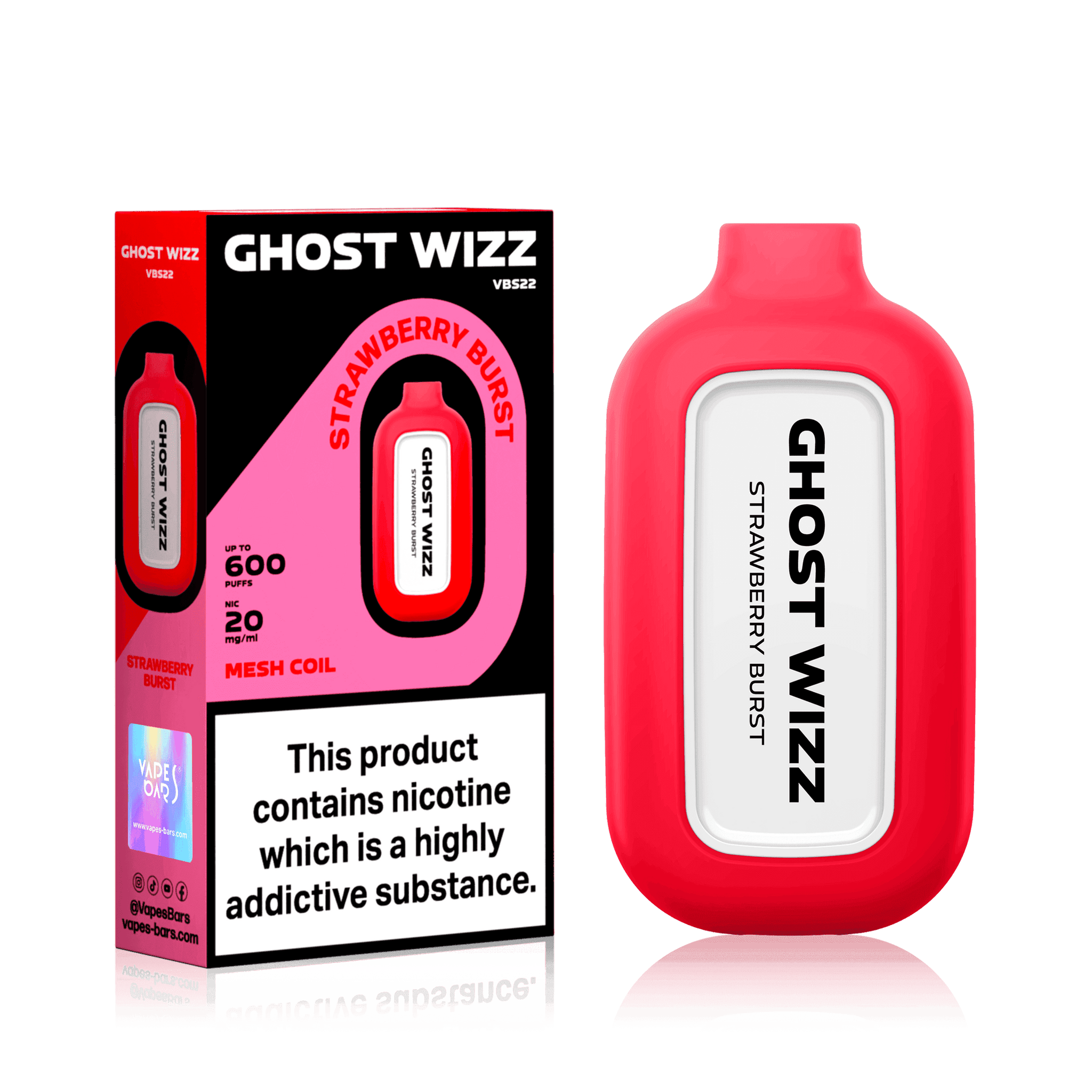 GHOST WIZZ STRAWBERRY BURST Disposable Vape - Click & Vape