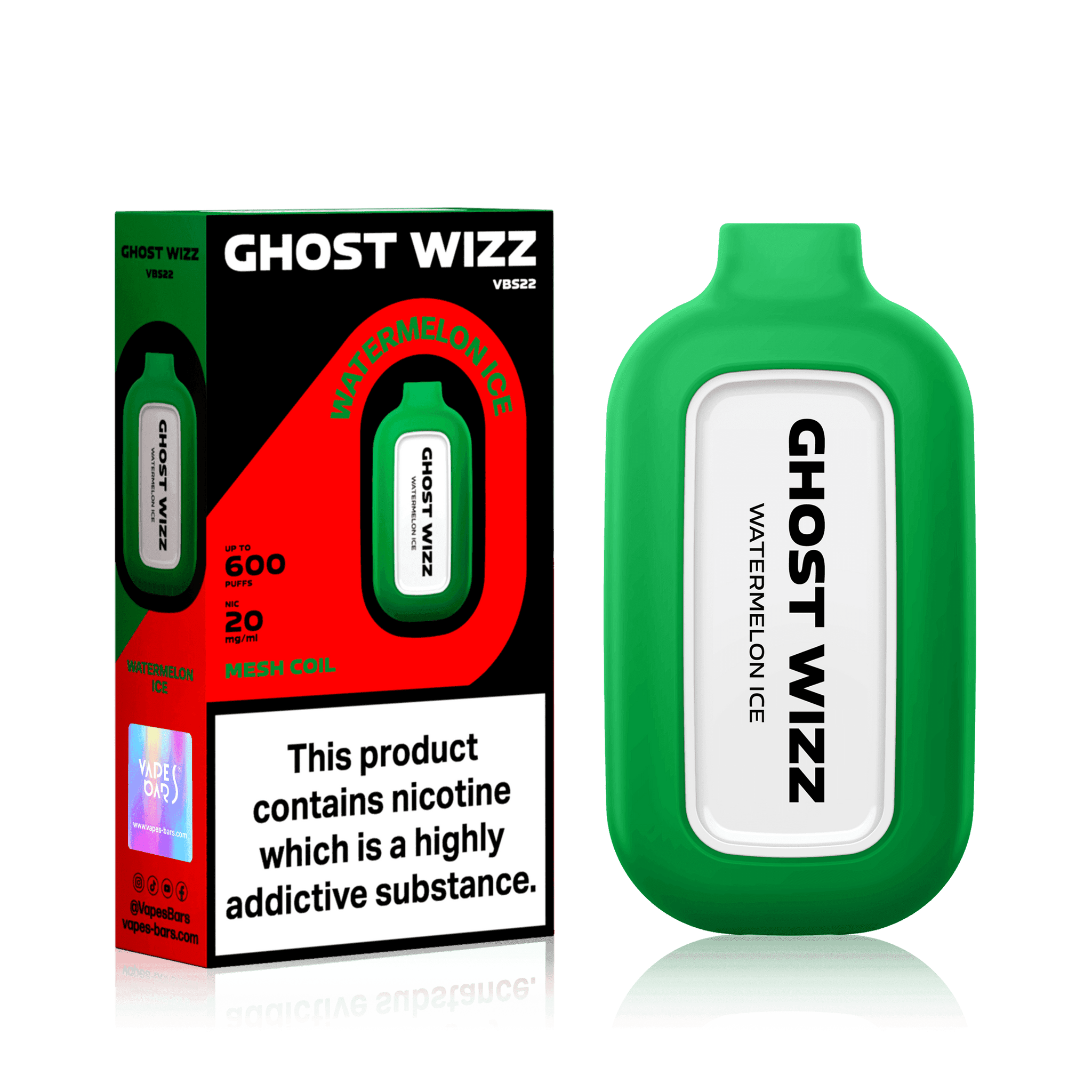 GHOST WIZZ WATERMELON ICE Disposable Vape - Click & Vape