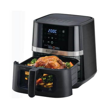 Digital 12-in-1 Multifunction Air Fryer With 2kg Capacity With Rapid Hot Air Circulation For Frying, Grilling, Broiling, Roasting, and Baking 5.8 L 1800 W AF5800-B5 Black